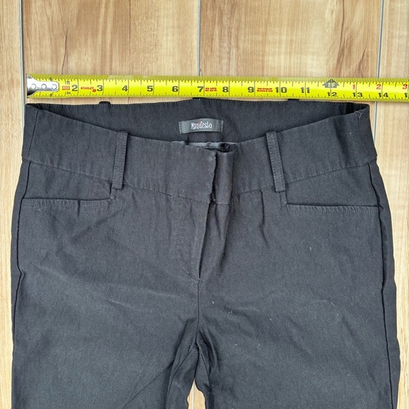 Manifesto Black Straight Leg Women’s Jean Dress Pants Size Large - Picture 2 of 7